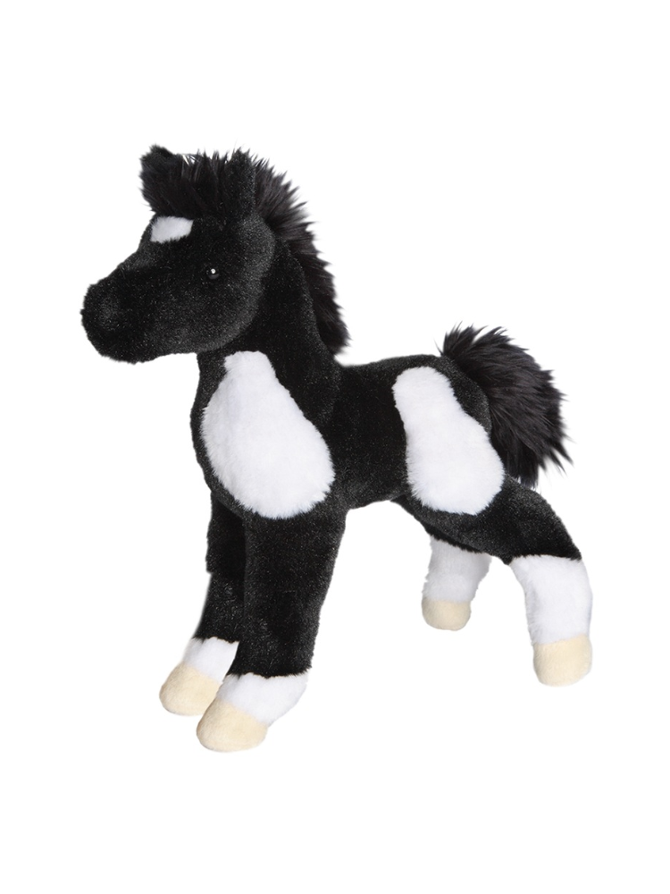 Peluche Poulain Paint noir et blanc Runner