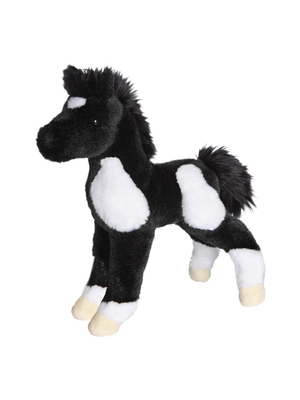 Peluche Poulain Paint noir et blanc Runner