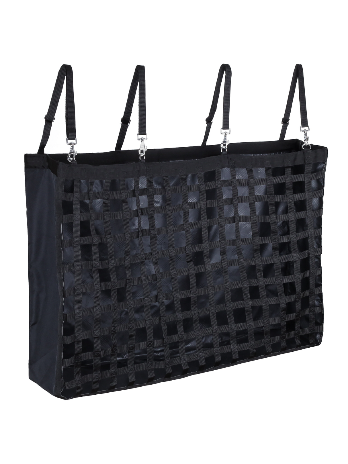 Hay bag flow feeder for fencing