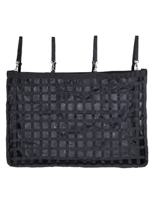 Hay bag flow feeder for fencing