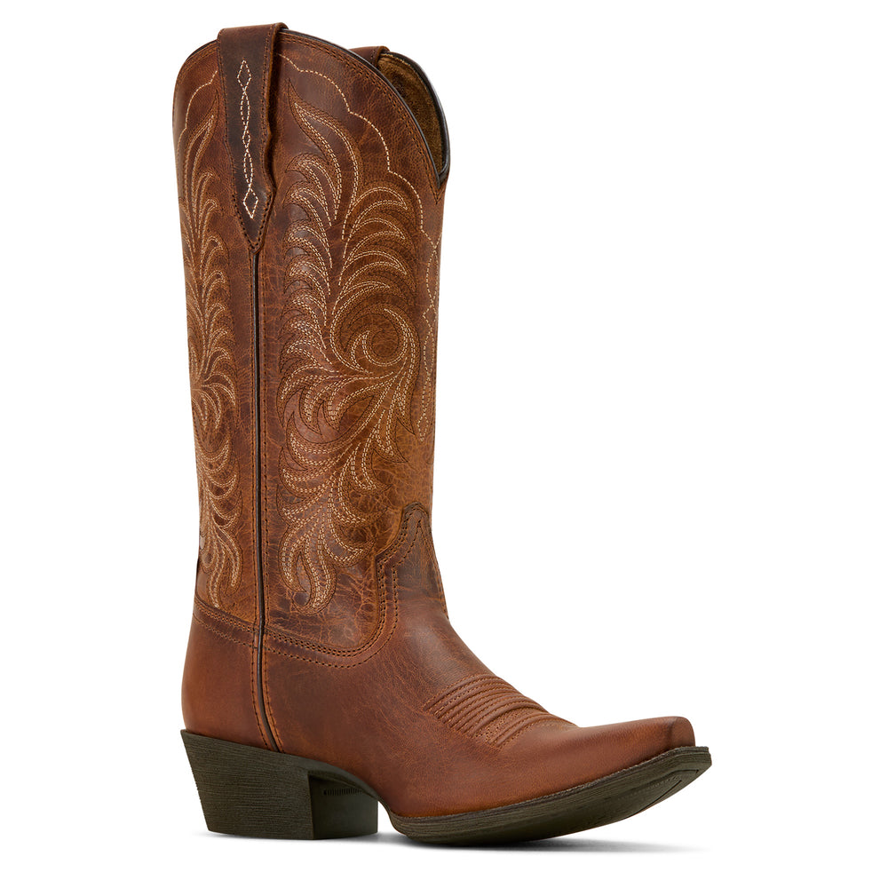 Bottes Western Ariat Femme – Taille US 7 – Cuir Marron Brodé – Vintage