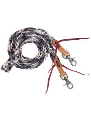 Rênes western de compétition en ruban mule tape de 8 pi