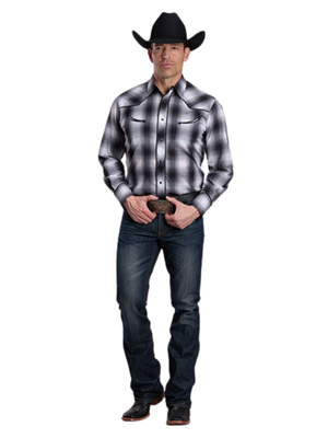 Chemise western à carreaux - Homme