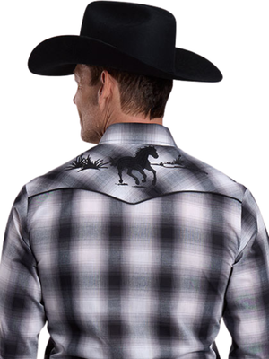 Chemise western à carreaux - Homme