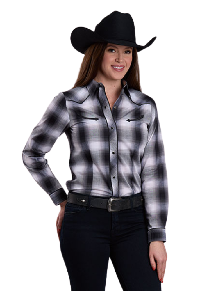 Chemise western à carreaux - Femme