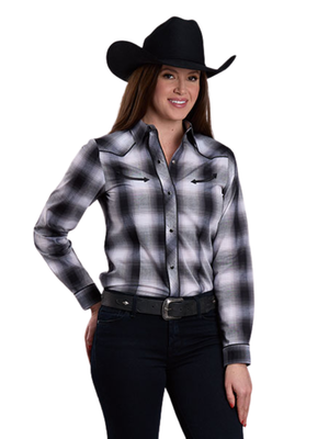 Chemise western à carreaux - Femme