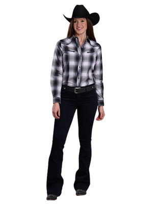 Chemise western à carreaux - Femme
