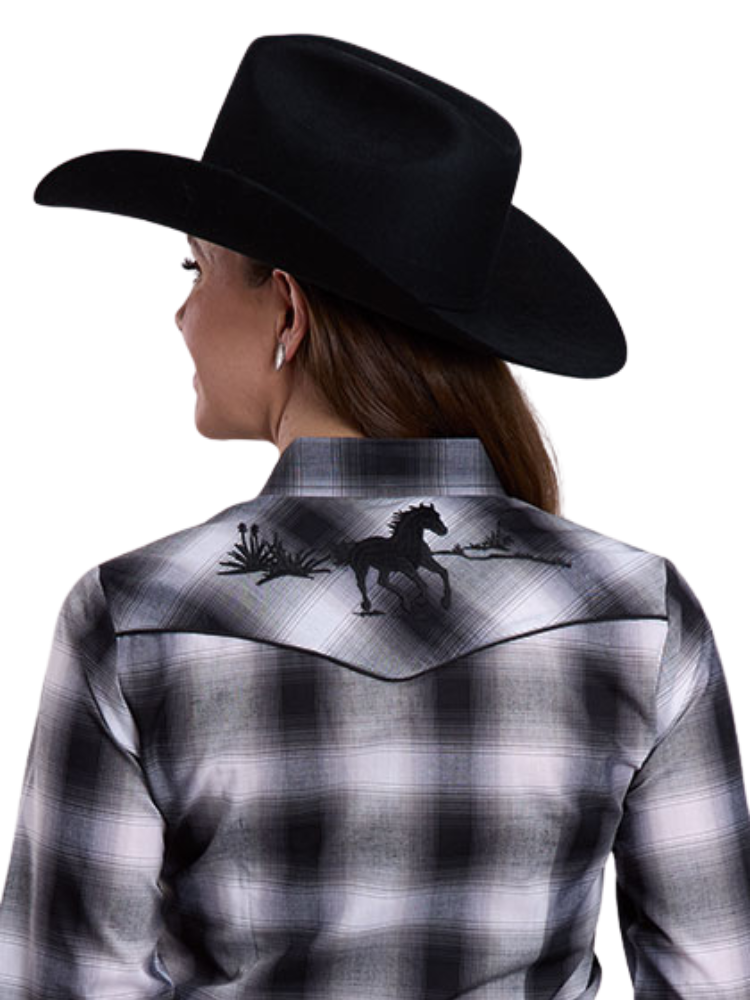 Chemise western à carreaux - Femme