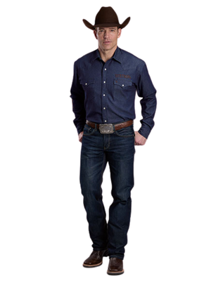 Chemise Stetson® Dark Denim - Homme