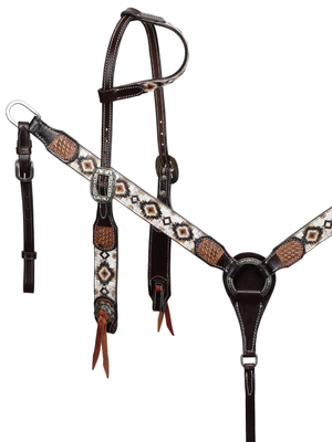 Ensemble bride à oreille et bricole western Aztec Sunstone
