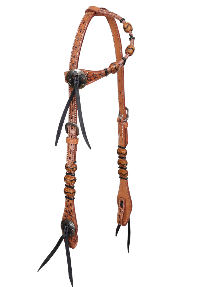 Ensemble Bride Western à oreille & Bricole Braided Bandit