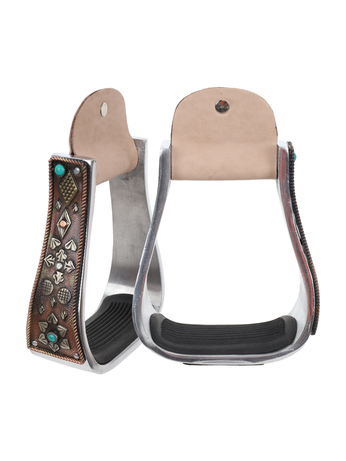 Étriers Western Bronze Gambler en aluminium