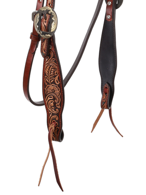 Cedar Blossom Western Bridle with Floral Frontal