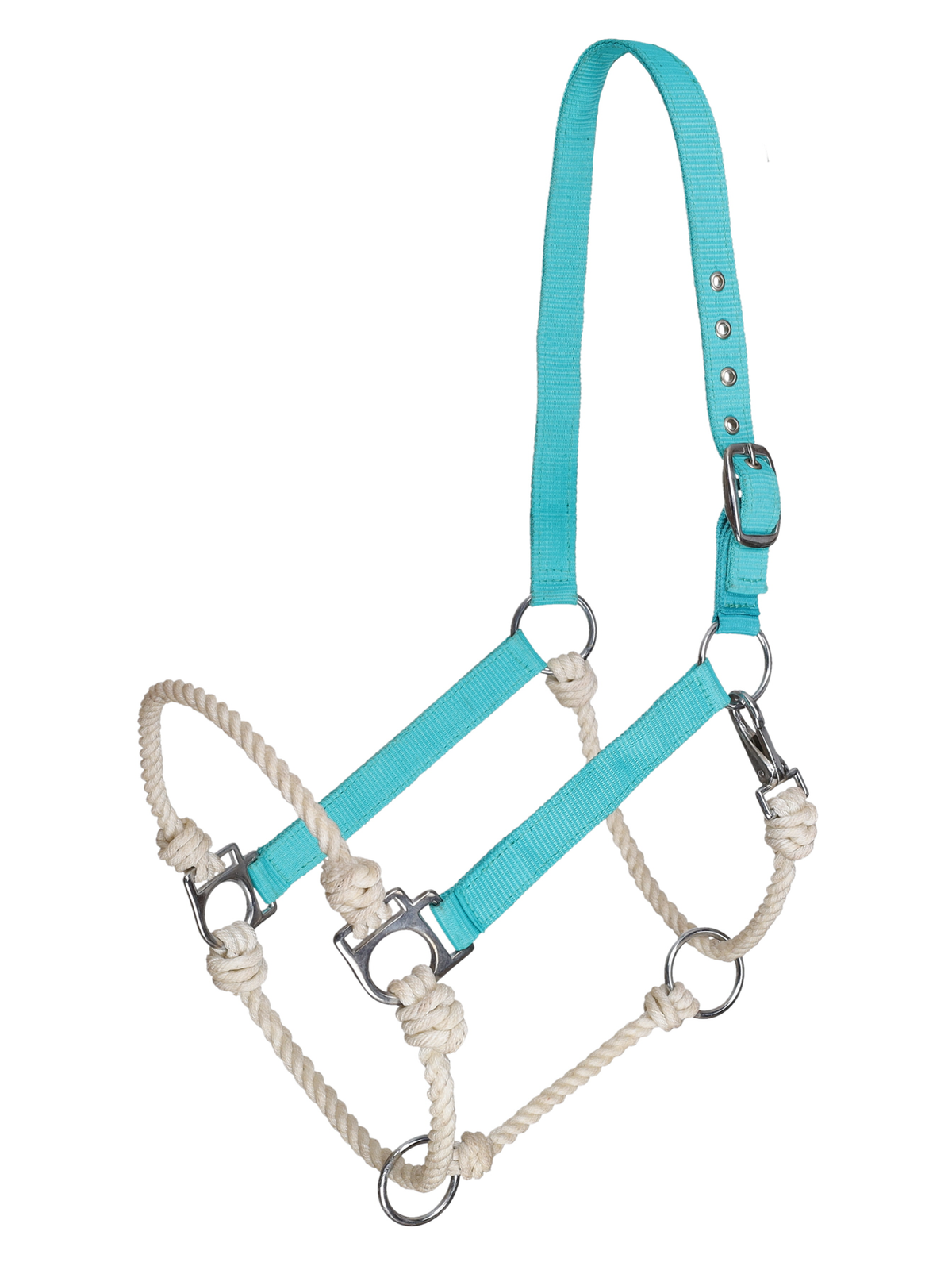 Licou hybride en nylon et corde