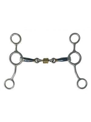 Mors Western JR Cow-Horse avec dog bone et rouleau en laiton