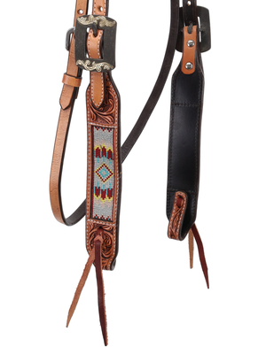 Sunset Weave Western Bridle with Braided Browband