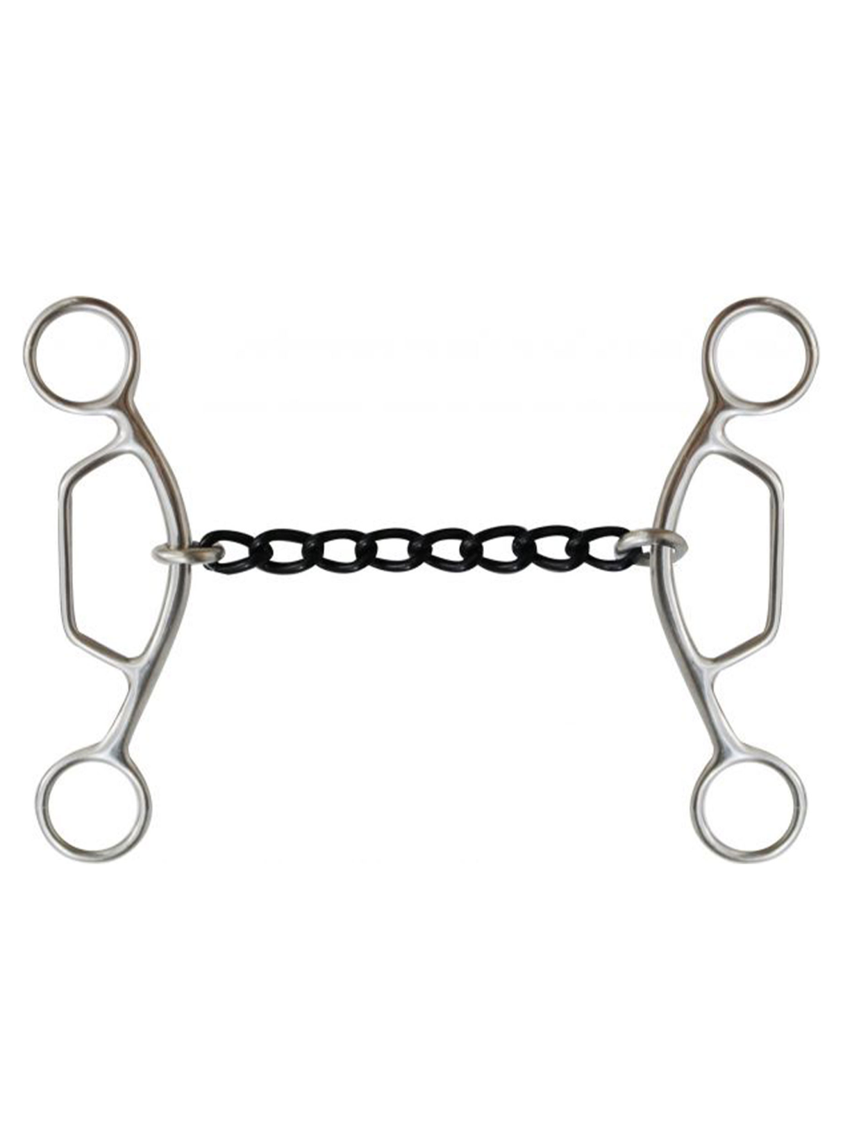 Mors Western Sliding Gag avec Embouchure Chaînée en Acier Blué