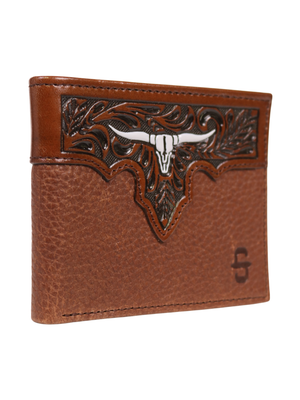 Portefeuille Bi-Fold Steer Head embossé