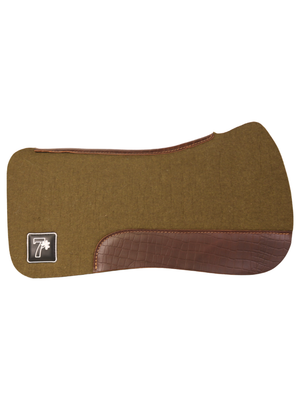Tapis Western en feutre Olive/Alligator Brun