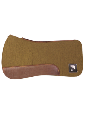 Tapis Western en feutre Olive/Alligator Brun