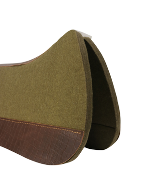 Tapis Western en feutre Olive/Alligator Brun