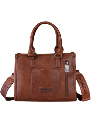 Hair-On Cowhide Tooled Handbag