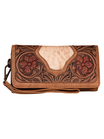 Tooled &amp; Hair-On Floral Wallet