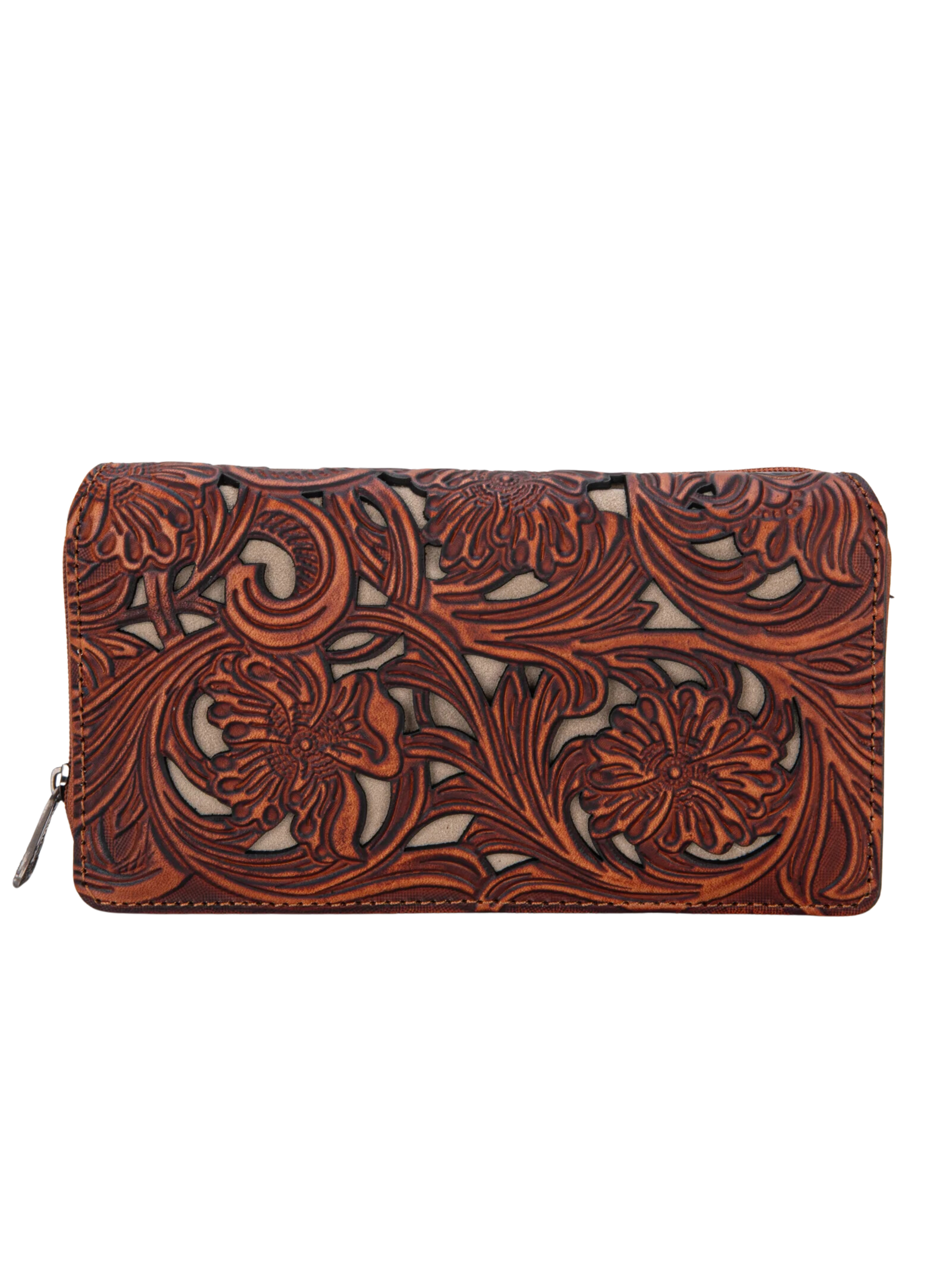 Porte-Monnaie Floral Tooled