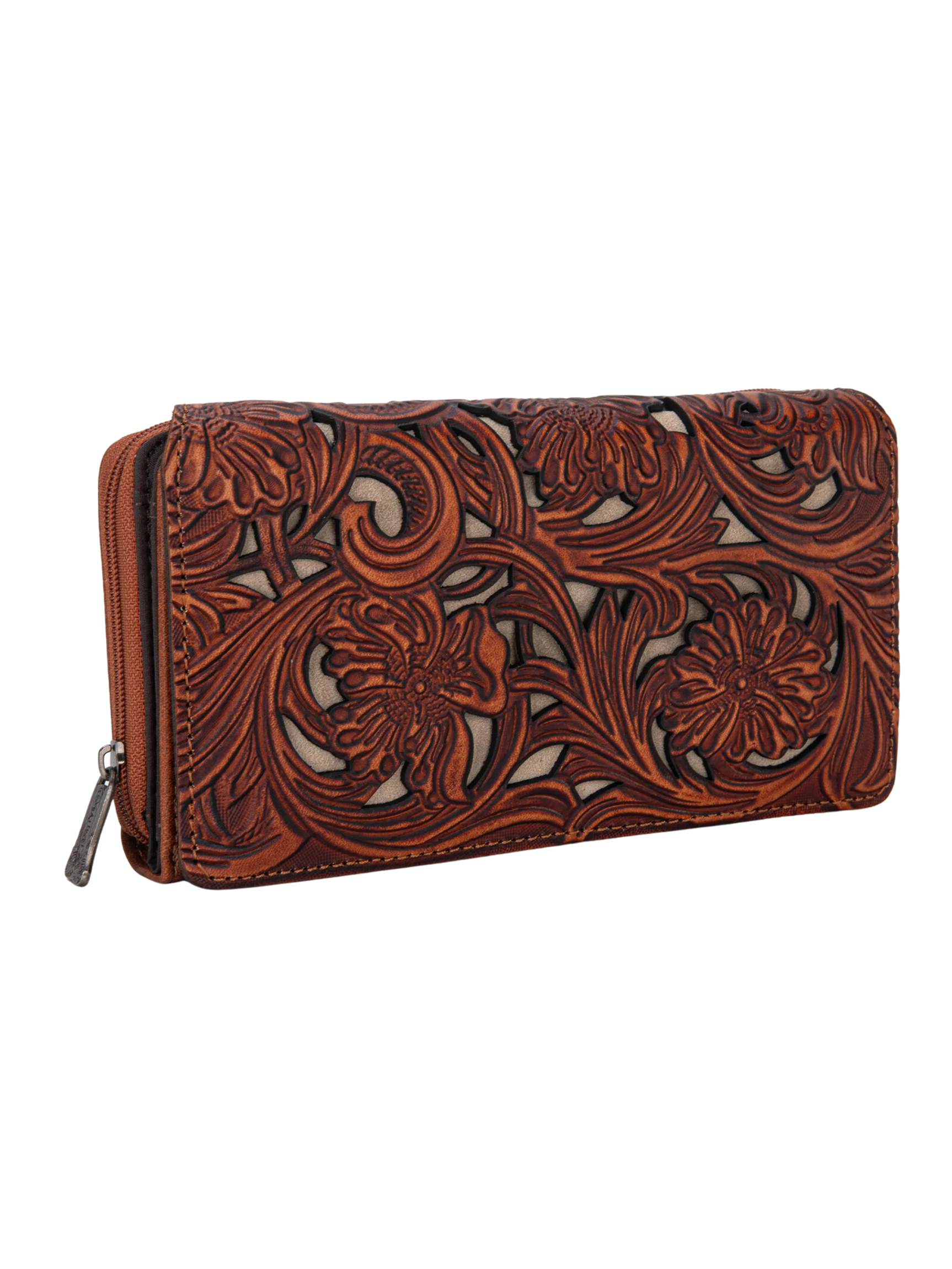 Porte-Monnaie Floral Tooled