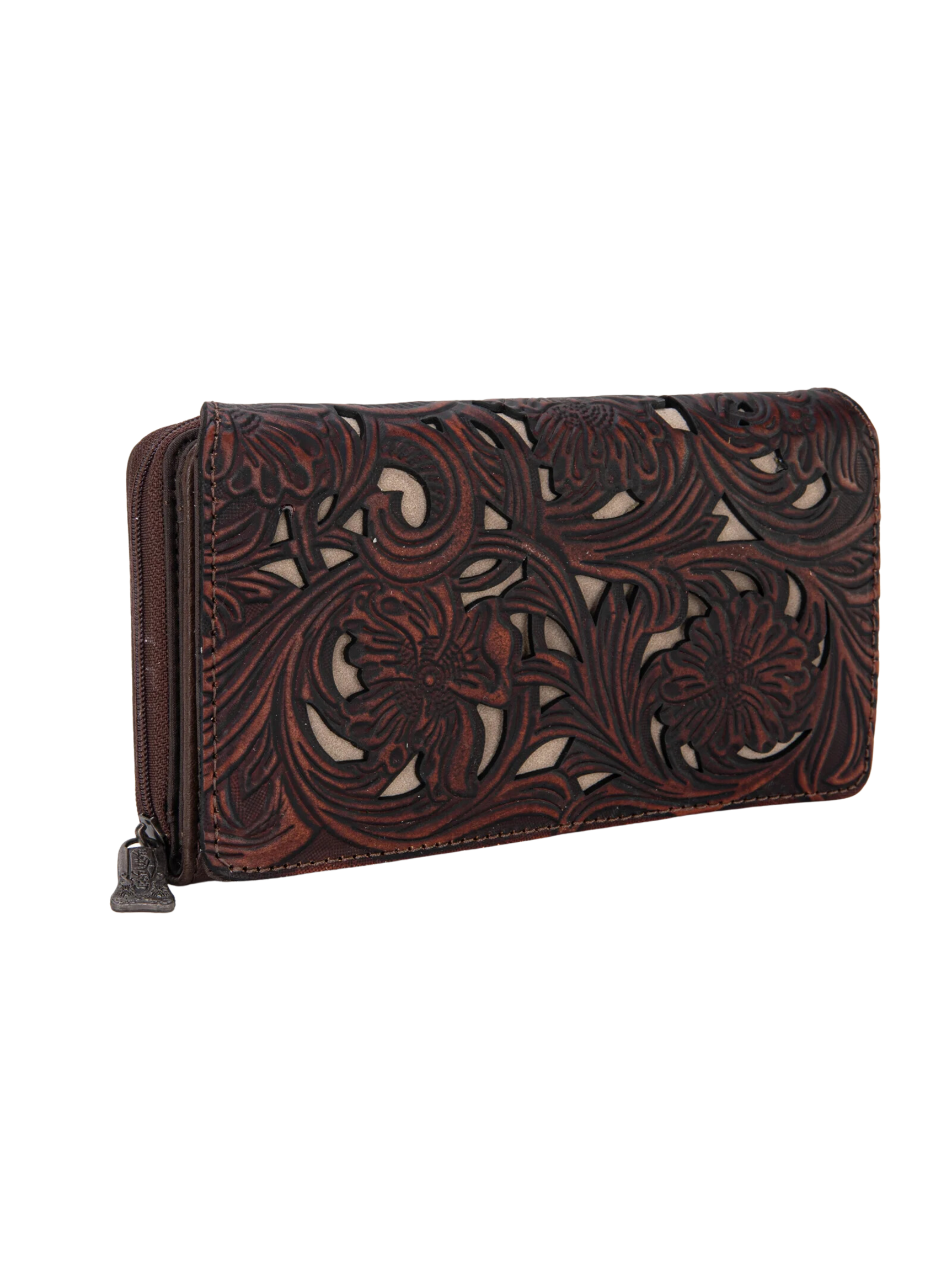 Porte-Monnaie Floral Tooled