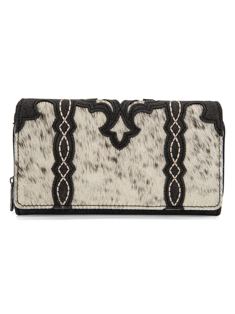 Portefeuille Genuine Hair-On Cowhide RFID