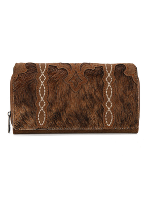 Portefeuille Genuine Hair-On Cowhide RFID