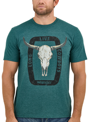 T-Shirt Long Live Steer Skull - Homme