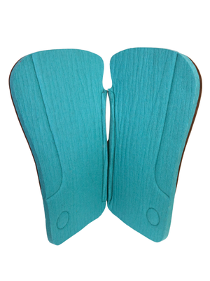 Tapis Western Turquoise Alligator Brun