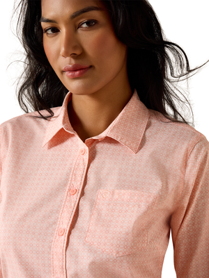 Chemise Western Team Kirby Tropical Peach Geo - Femme