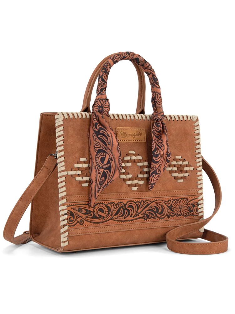 Sac à main Western Whipstitch Aztec avec poignées et bandoulière