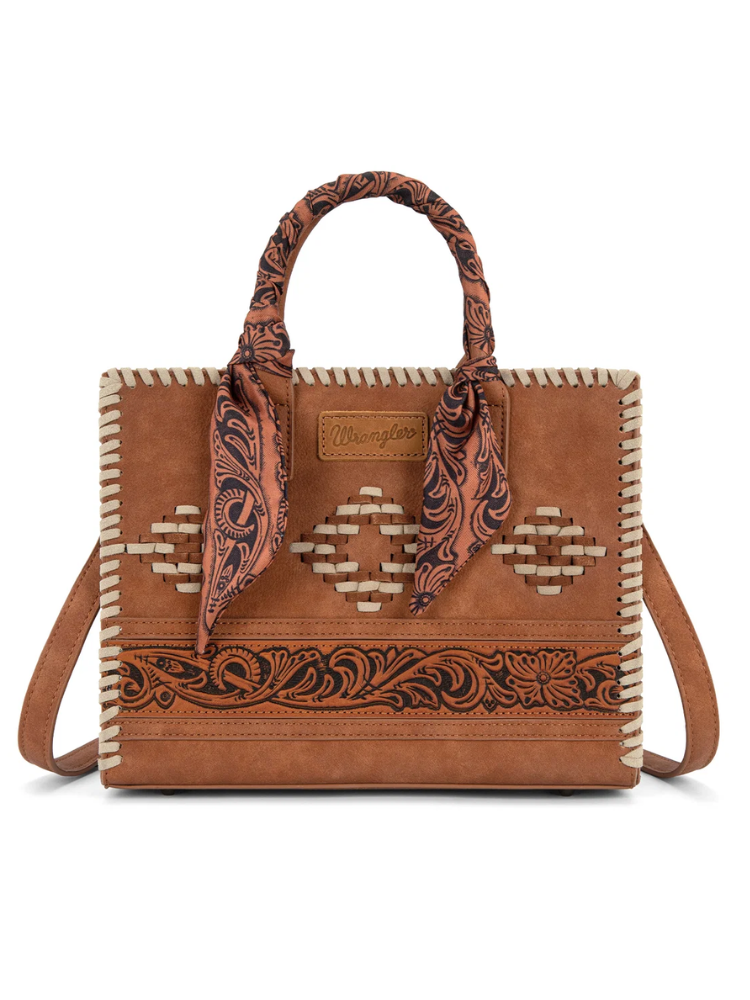 Sac à main Western Whipstitch Aztec avec poignées et bandoulière