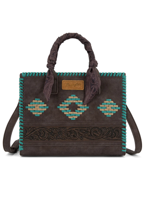 Sac à main Western Whipstitch Aztec avec poignées et bandoulière