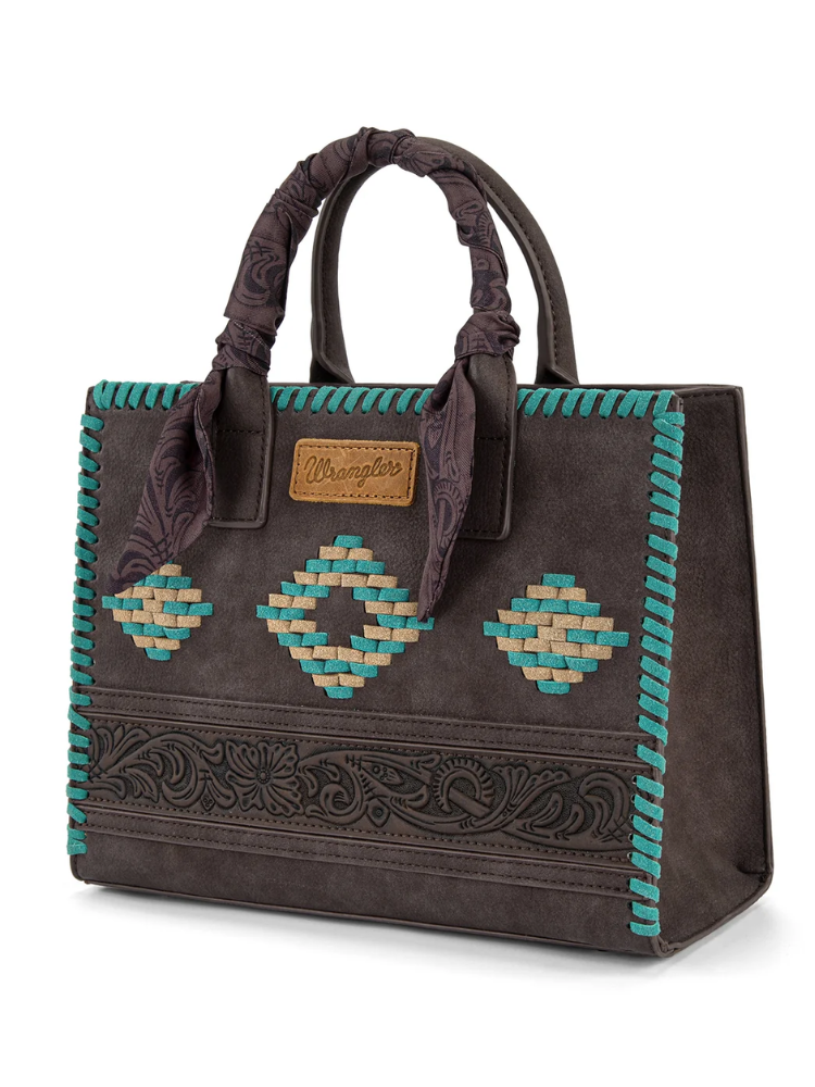 Sac à main Western Whipstitch Aztec avec poignées et bandoulière