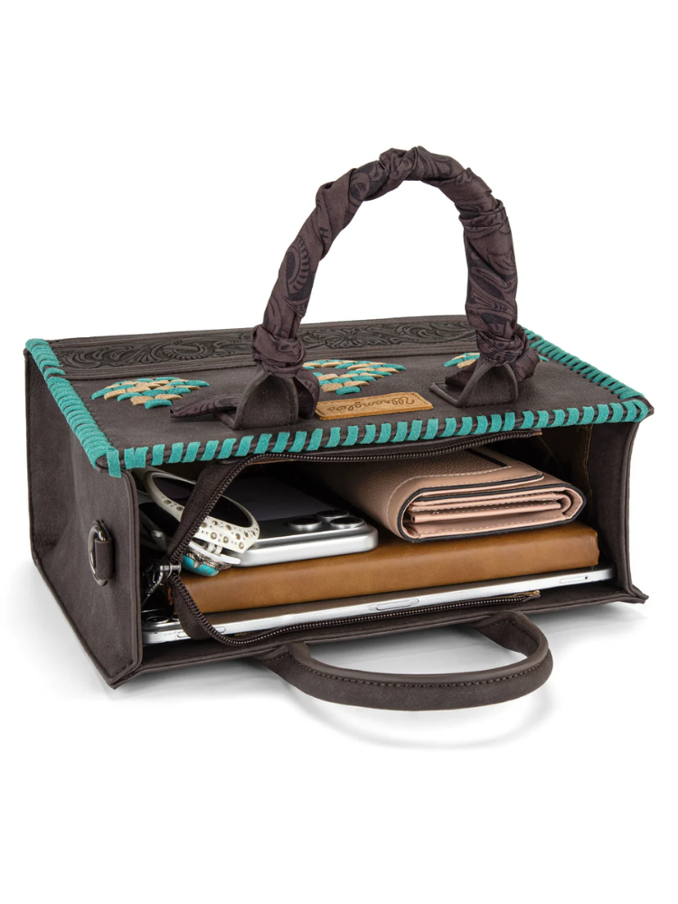 Sac à main Western Whipstitch Aztec avec poignées et bandoulière