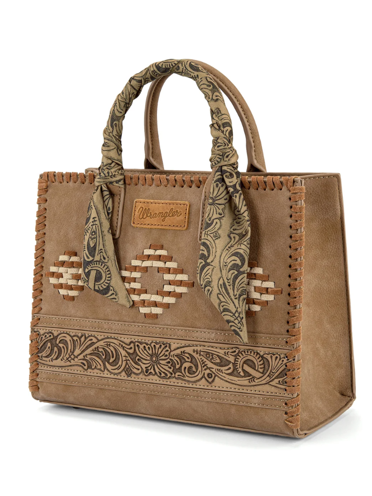 Sac à main Western Whipstitch Aztec avec poignées et bandoulière
