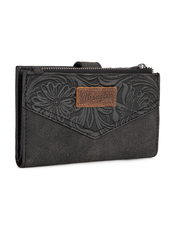 Portefeuille Floral Tooled Bi-Fold