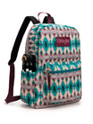 Aztec pattern backpack
