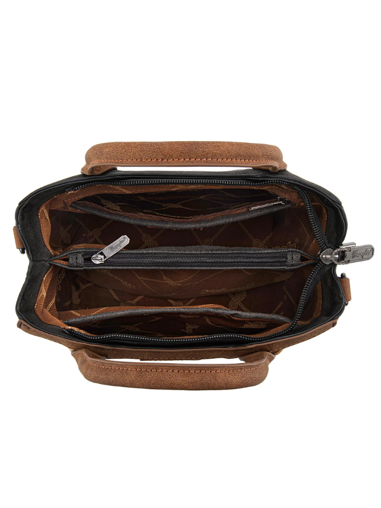 Petit sac à main Western tressé à poignée et bandoulière