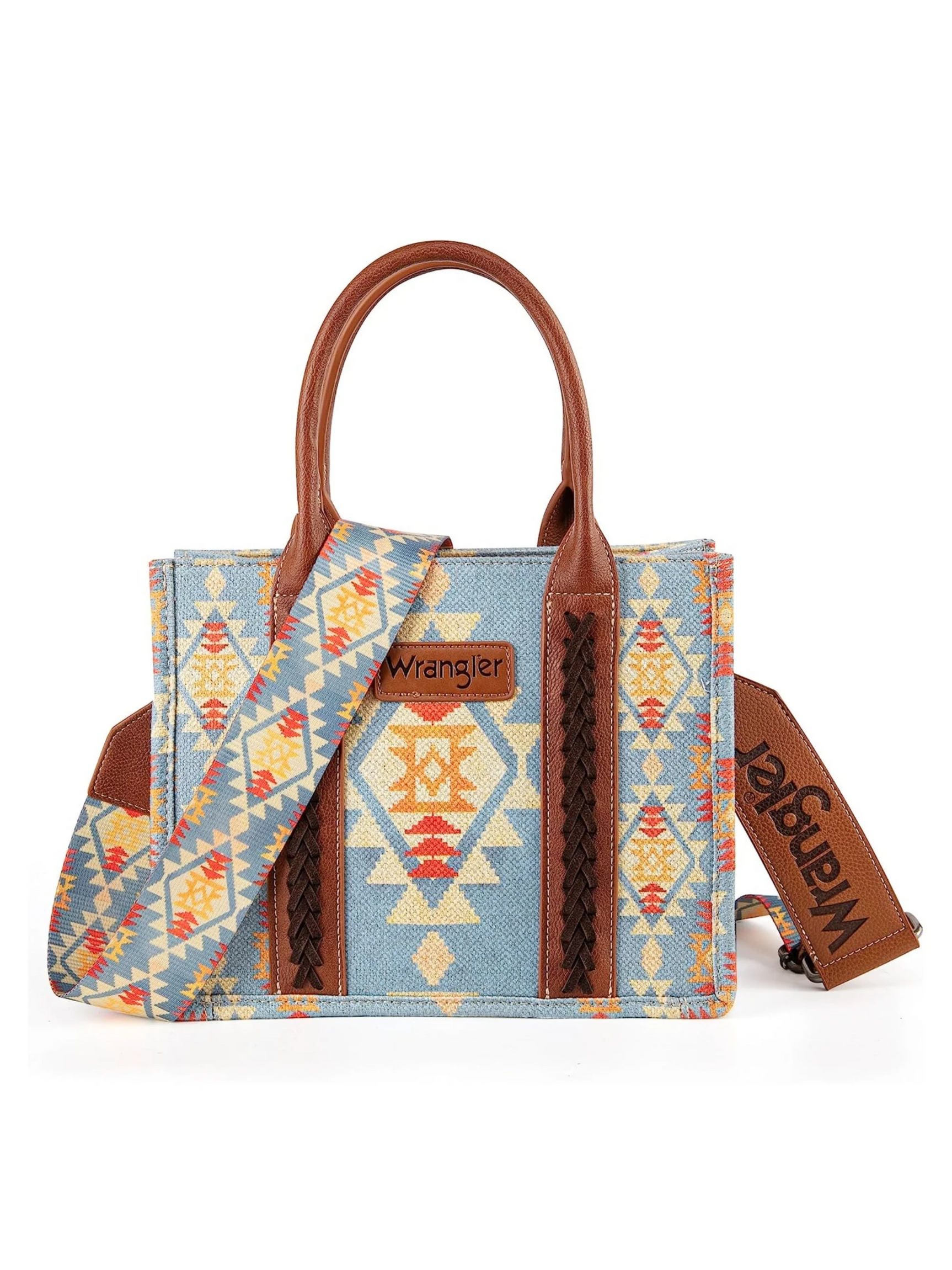 Light Blue Aztec Handbag - Small