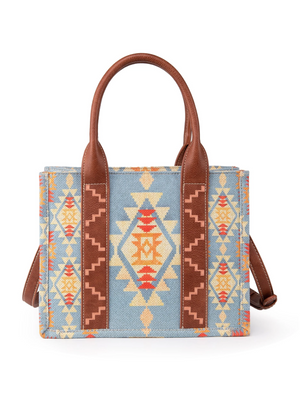 Light Blue Aztec Handbag - Small