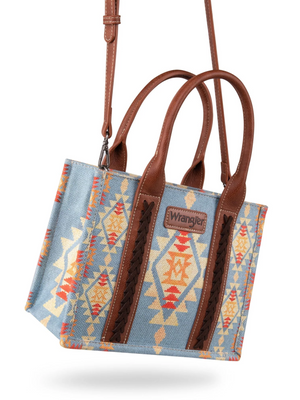 Light Blue Aztec Handbag - Small