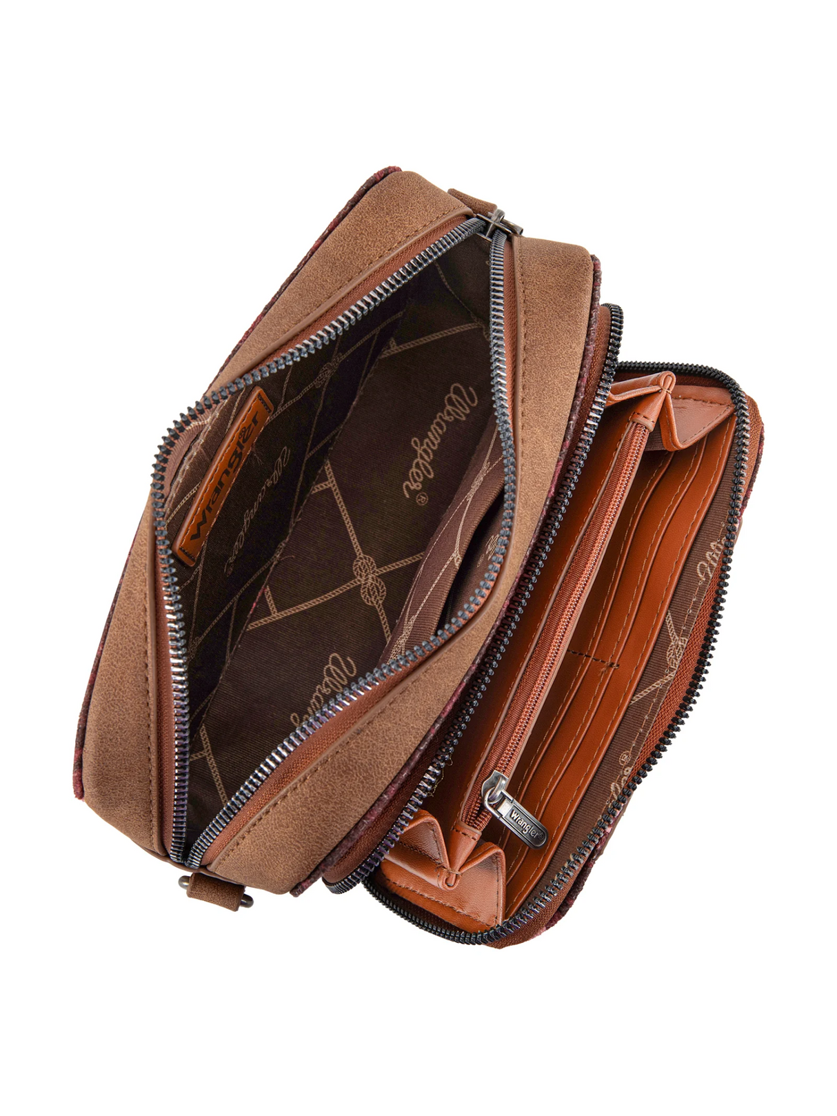 Sac à bandoulière Aztèque avec Compartiment Portefeuille