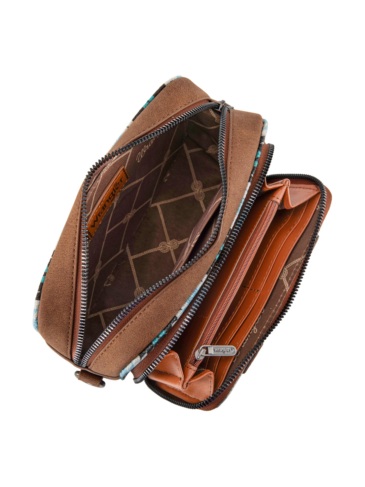 Sac à bandoulière Aztèque avec Compartiment Portefeuille