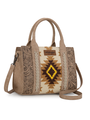 Sac à main Aztec à motif floral gravé